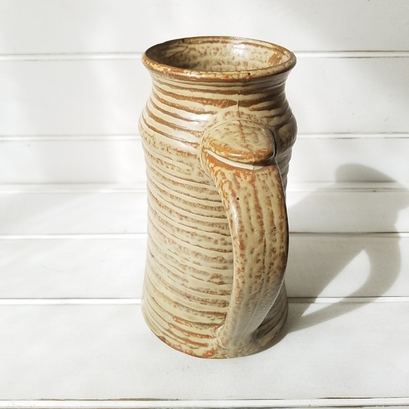 Japanese Ceramic Pitcher Vase with Handle, Vintage Hard to Find - Picture 2 of 8